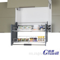 Gabinete de cocina Organizador de almacenamiento de acero inoxidable